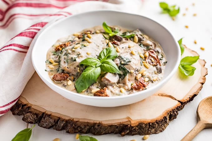 Healthy & Decadent: Instant Pot Creamy Tuscan Chicken (Whole30)